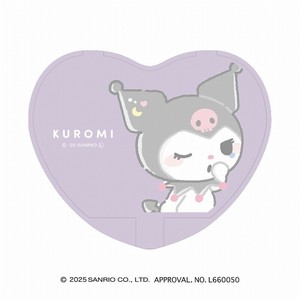 ■2025SS　新作■　サンリオキャラクターズ　ハート型ミラー　クロミ/むにゃっと