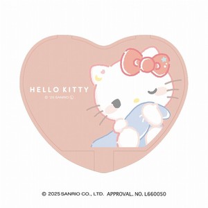 ■2025SS　新作■　サンリオキャラクターズ　ハート型ミラー　ハローキティ/むにゃっと