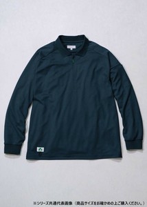桑和 B7915-60 長袖ハーフジップポロシャツ Mサイズ ネイビー(1) BEAMS DESIGN