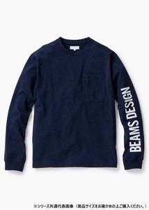 桑和 B4815-52 長袖Tシャツ(胸ポケット有) Sサイズ ネイビー(1) BEAMS DESIGN