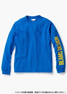 桑和 B4815-52 長袖Tシャツ(胸ポケット有) Sサイズ ブルー(8) BEAMS DESIGN