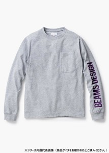 桑和 B4815-52 長袖Tシャツ(胸ポケット有) Mサイズ モクグレー(26) BEAMS DESIGN