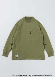 桑和 2605-52 長袖Tシャツ(胸ポケット付き) Mサイズ オリーブ(111) BEAMS DESIGN