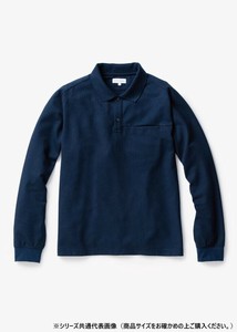 桑和 B1815-50 長袖ポロシャツ(胸ポケット有) Mサイズ ネイビー(1) BEAMS DESIGN