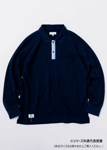 桑和 1715-50　ポケット付長袖ポロシャツ Sサイズ ネイビー(1) BEAMS DESIGN