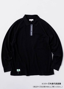 桑和 1715-50　ポケット付長袖ポロシャツ Sサイズ ブラック(4) BEAMS DESIGN