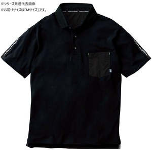 桑和 0135-51 半袖ポロシャツ Mサイズ ブラック(4)