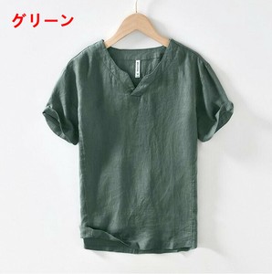 T-shirt T-Shirt V-Neck Short Sleeve Men's