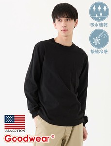 【2025春夏新作】USAコットン吸水速乾&接触冷感ポケットロンT