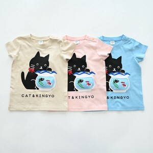 ネコときんぎょTシャツ