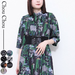【全7種】プリントデザイン ティアードワンピース　2025SS新作　 chouchou東京