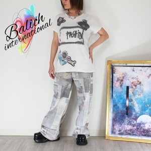 【Tシャツ トップス】コラージュモードTシャツ