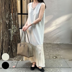 Casual Dress Long Dress V-Neck Sleeveless Hem Flare S/S