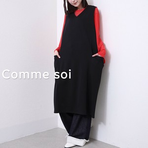 ■comme soi（コムソワ）■ポケット Vネック ワンピース 2025新作