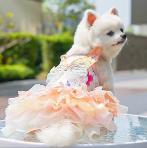 服 犬猫用 春夏 ワンピース 花柄 ペット用品 BQ7252