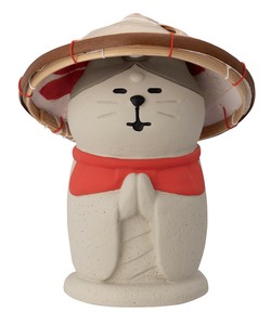 【6月下旬入荷予定】笠猫地蔵（笠付き）
