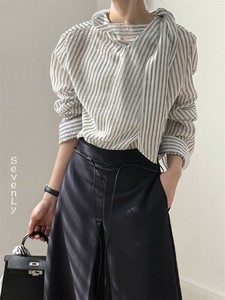 限定販売 リボンストライプ トップス レディース「2025新作」