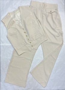【現品20％オフ】OS031s-set-L セットアップ ベスト ワイドレッグパンツ ツーピース カジュアル