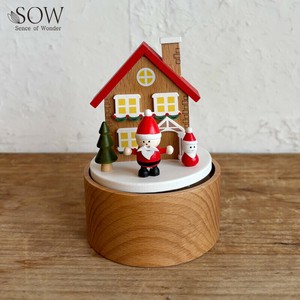 ■2025X'mas　先行予約■　木製オルゴール　ハウス