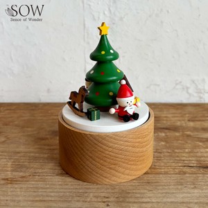 ■2025X'mas　先行予約■　木製オルゴール　ツリー