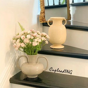 人気上昇 激安セール 卓上振り子 工芸品 花瓶 洗練された シンプル 両耳花瓶 フラワーアレンジメント