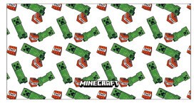 ※Minecraft マインクラフト　巻きタオル60CM　ホワイト　E8535YB-N0