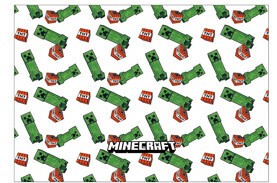※Minecraft マインクラフト　巻きタオル80CM　ホワイト　E8535YB-N0
