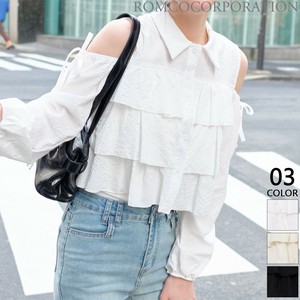 Button Shirt/Blouse Frilled Blouse [2025 NEW]