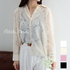 Button Shirt/Blouse Sheer Shirt [S/S NEW]