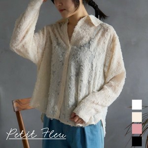 Button Shirt/Blouse Sheer Shirt [S/S NEW]