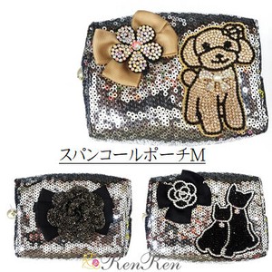 キラキラデコスパンコールポーチM　デコ雑貨　キラキラ雑貨　化粧ポーチ　デコポーチ
