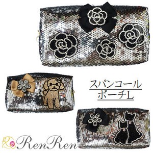 キラキラデコスパンコールポーチL　デコ雑貨　化粧ポーチ　コスメポーチ　デコポーチ　小物入れ