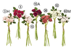 【アーティフィシャルフラワー】【造花】A?35122　ローズバンチ