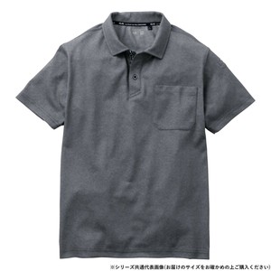 桑和 7325-51 半袖ポロシャツ(胸ポケット付き) 5Lサイズ ダークグレー(35)