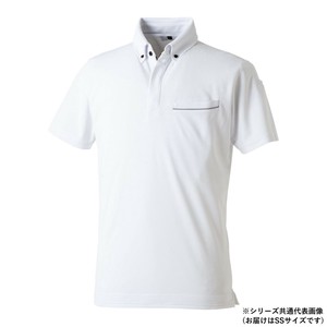桑和 7335-51 半袖ポロシャツ(胸ポケット付き) SSサイズ ホワイト(0)