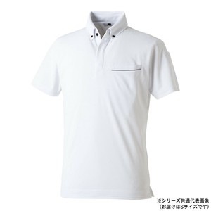 桑和 7335-51 半袖ポロシャツ(胸ポケット付き) Sサイズ ホワイト(0)