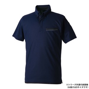 桑和 7335-51 半袖ポロシャツ(胸ポケット付き) Sサイズ ネイビー(1)