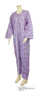 幸和製作所 テイコブ(TacaoF) エコノミー上下続き服 花柄パープル Mサイズ UW01-PP-M