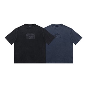 ロゴパッチ付きTシャツ S-XXL  ブラック、ダークブルー  PL1259