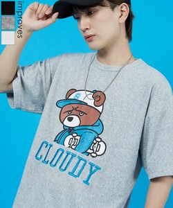 【SIDEWAYSTANCE】ダウナーベアパイル半袖Tシャツ