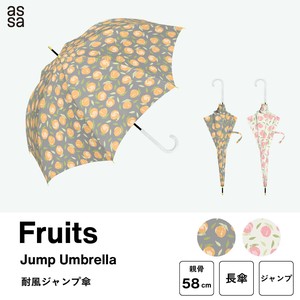 PEACH ColorfulFruits ジャンプ傘 長傘 雨傘 RJ652