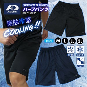 ハーフパンツ 半ズボン メンズ A.D.ONE 機能 吸汗 速乾 接触冷感 アスリート設計 スポーツ  ランニング