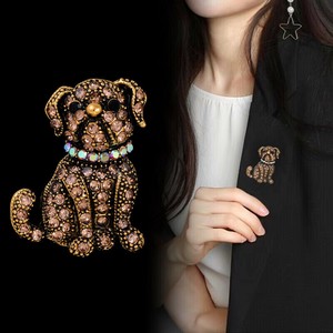 犬 雑貨　ブローチ 卒業式  おしゃれ ブローチ 犬　イヌ　服装 入学式 入園式   華やか　ブローチ キラキラ