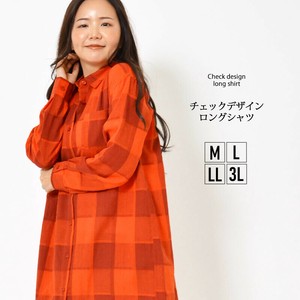 Button Shirt/Blouse Tunic Check Summer Casual Spring