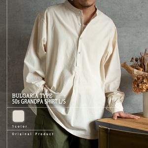 ブルガリアタイプ 50's グランパシャツ L/S オフホワイト