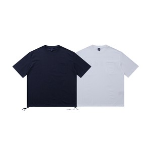 ポケット付きカジュアルTシャツ ネイビー・ホワイト S-XXL PL1265