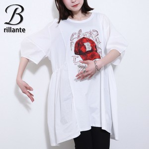 ビジューHATデザイン バルーンスリーブ BIGTシャツ 帽子柄 2025新作ss春夏　 BRILLANTE東京（196451）