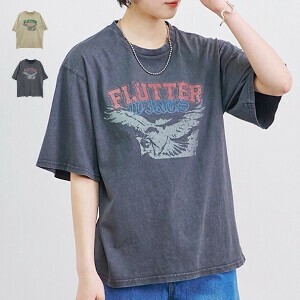 ★ピグメント加工ヴィンテージプリントTシャツ　SS【2025新作】