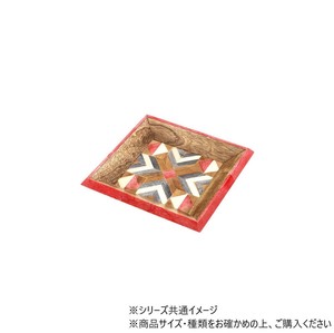 ボーン トレイ スクエア レッド&ブラック 12824810439