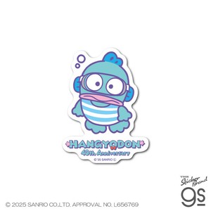 ハンギョドン40周年 ダイカットミニステッカー 水着 サンリオ 期間限定 記念 キャラクター グッズ HG40-005